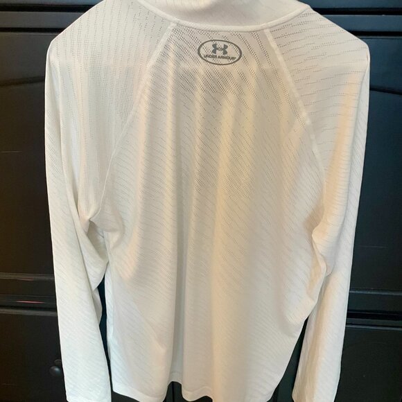 Under Armour Heat Gear 1/4 Zip Pullover Men’s Large White - Picture 2 of 3